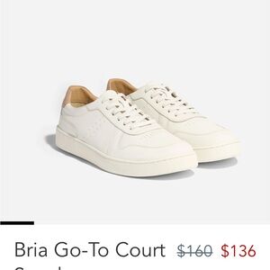 Nisolo White Bria Go-To Court Sneakers